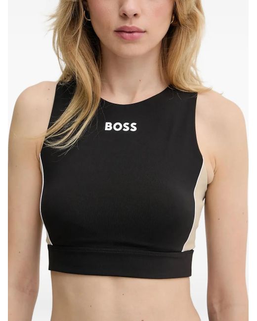 Boss Black Colour-Block Tank Top