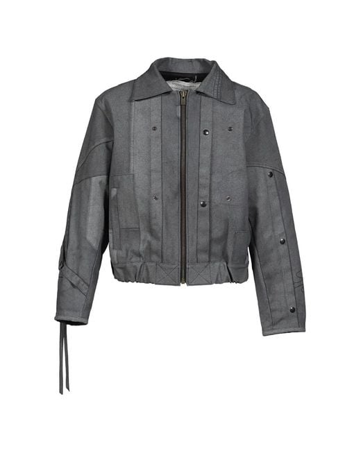 Bomber Con Design Patchwork di UNDER THE SIGN in Gray da Uomo