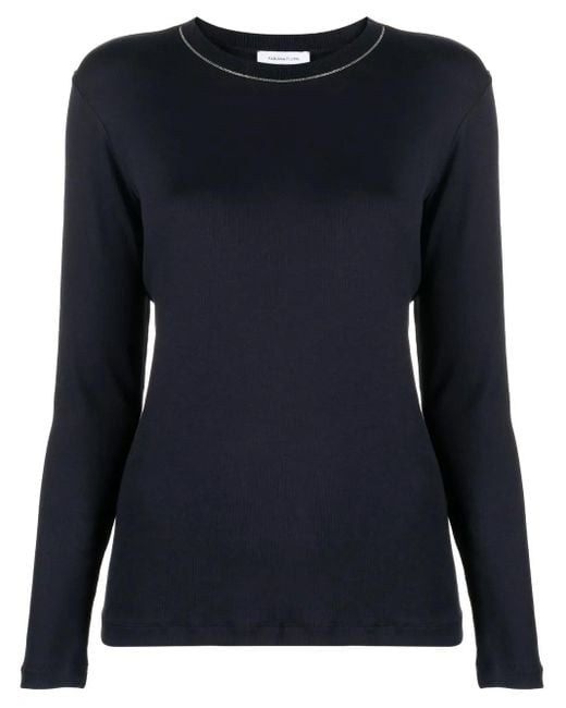 Fabiana Filippi Blue Contrast-Trim Sweater