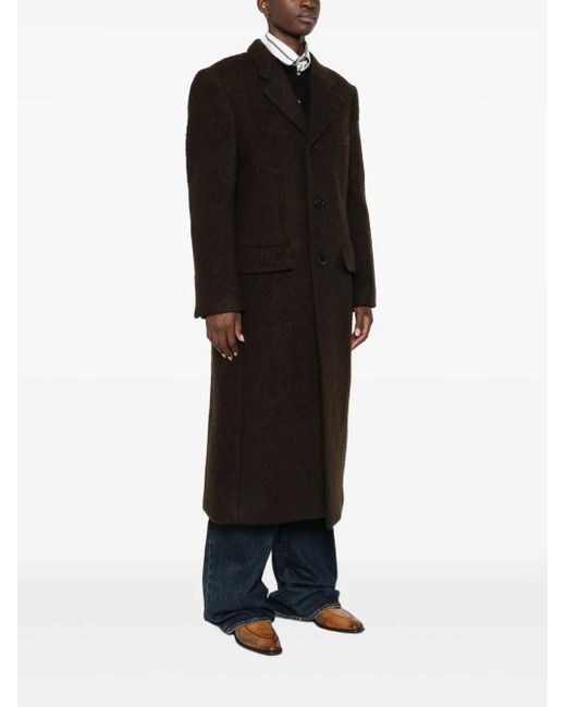 DUNST Black Alpaca Wool-Blend Coat