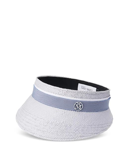 Maison Michel White Penny Logo Visor