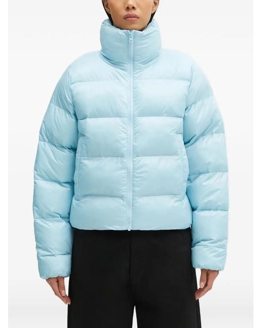 Helly Hansen Blue Padded High-Neck Jacket