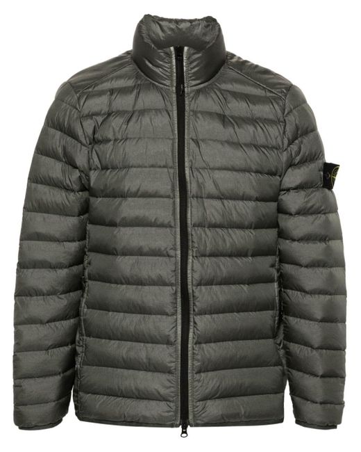 Stone Island Gray Loom Woven Chambers Padded Jacket for men