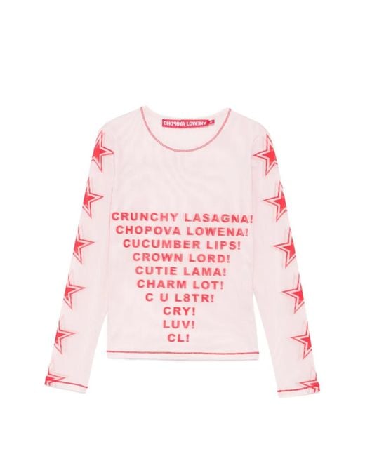 Chopova Lowena Pink Débardeur Imprimé