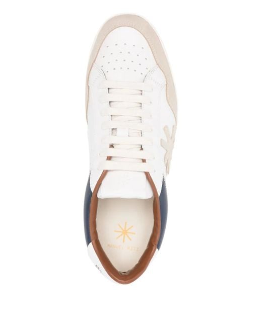 Manuel Ritz White Star-Appliqué Sneakers for men