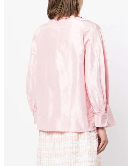 Shiatzy Chen Blouse Met Brede Kraag in het Pink