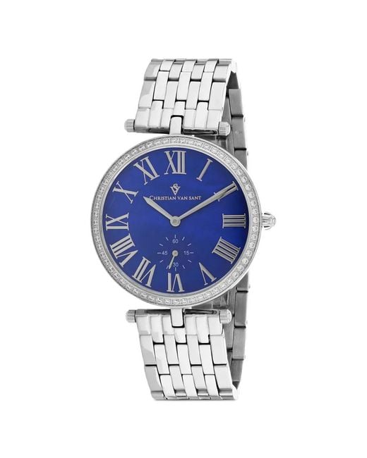 Christian Van Sant Blue Hush 36Mm Watch