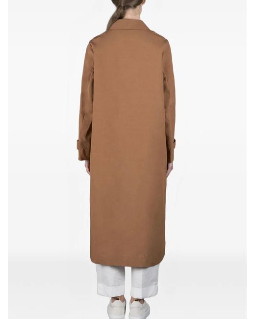 Moorer Brown Rixta-Wfc Buttoned Single-Breasted Coat