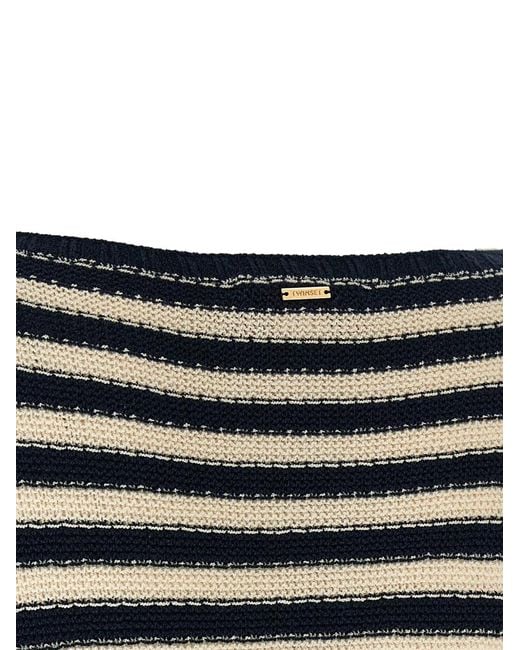 Twinset Black Striped Sweater