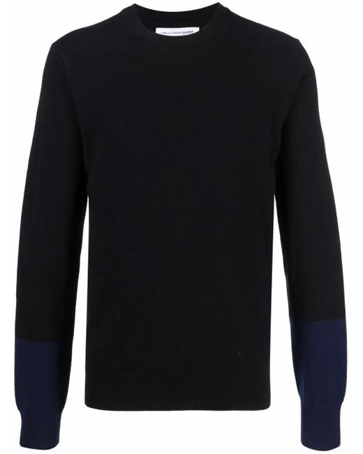 Comme des Garçons Blue Round Neck Sweater In Wool for men