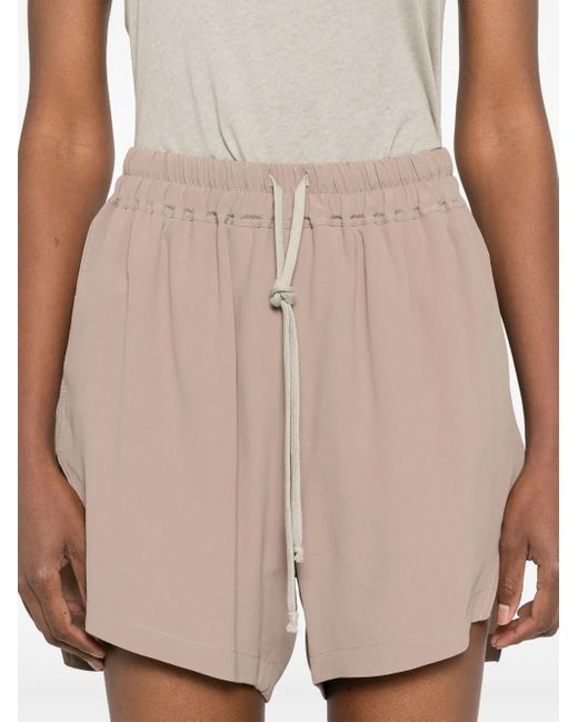 Rick Owens Natural Drawstring Shorts