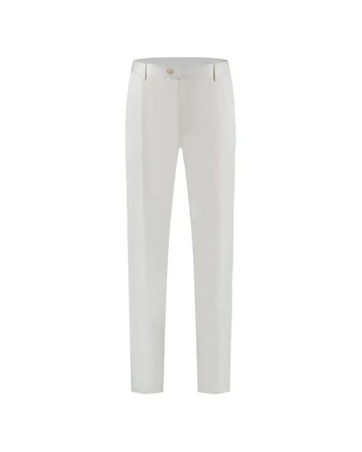 Lardini White Buttoned Trousers for men