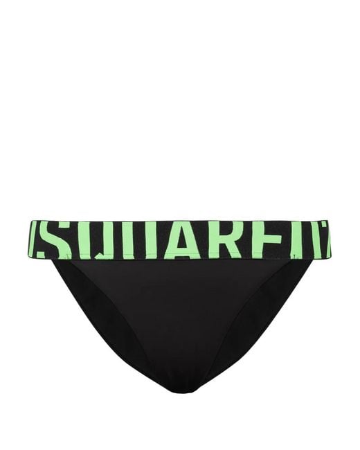 DSquared² Black Logo Bikini Bottoms