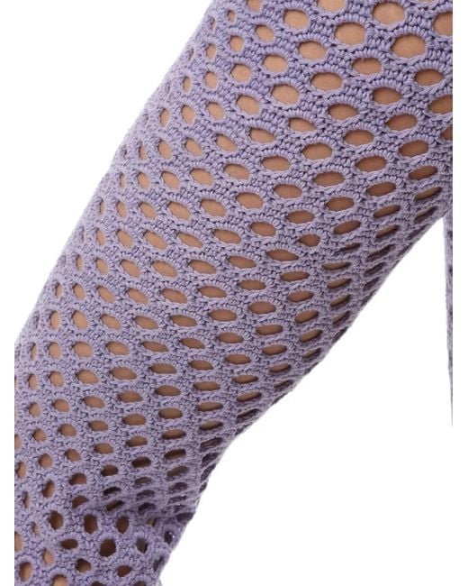 Matimì Purple Cotton Boot-Cut Trousers