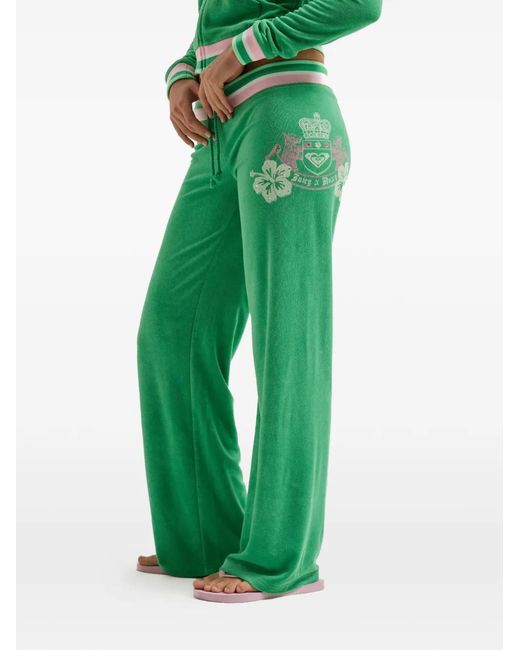 Juicy Couture Green X Roxy Logo-Print Track Pants