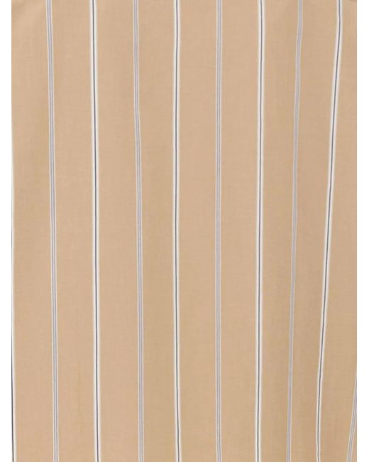 Paolo Pecora Natural Striped Boxy-Fit Shirt for men