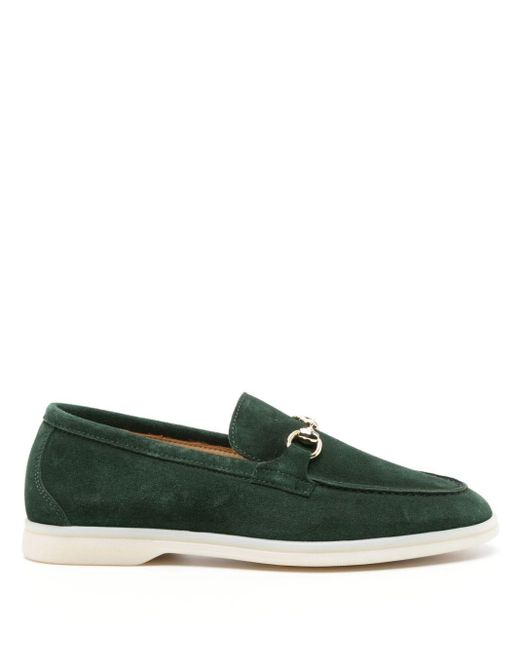 Scarosso Green Lilia Suede Loafers