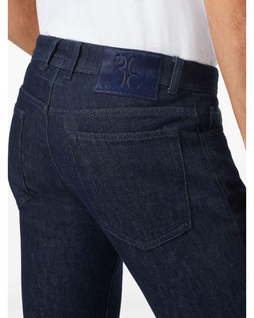 Billionaire Blue Low-rise Slim-cut Jeans for men