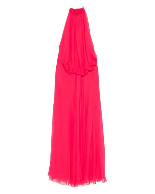 Alberta Ferretti ホルターネック マキシドレス Pink