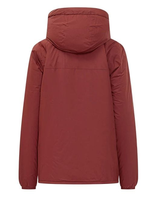 K-Way Red Hooded Padded Jacket for men