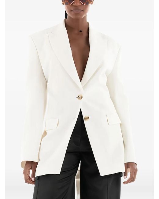 Boss オープンバック シングルジャケット White