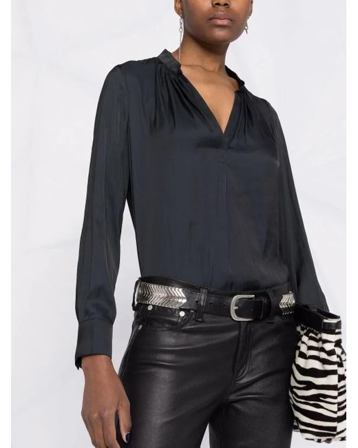 Zadig & Voltaire Black Tink Satin Perm