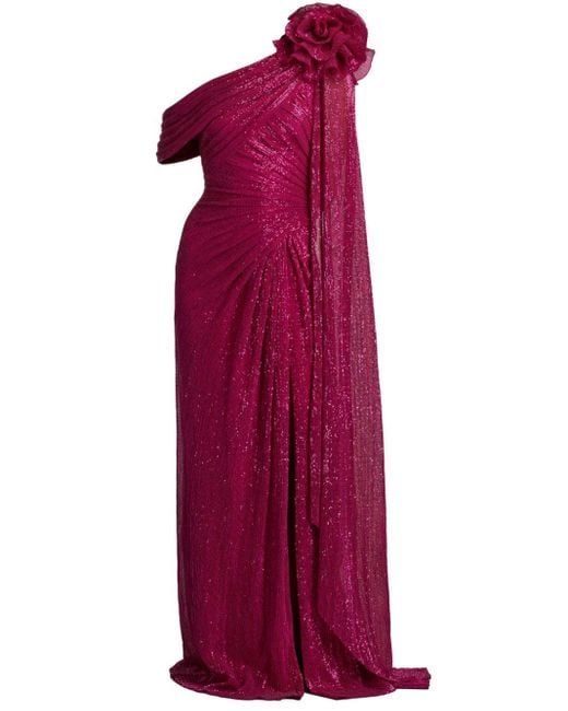 Tadashi Shoji Purple Aveta Sequinned Gown