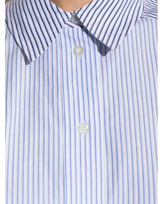 Munthe Blue Striped Oversized Shirt