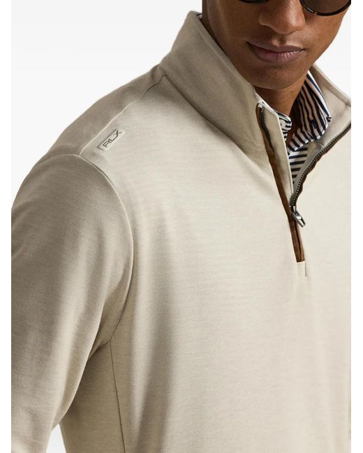Ralph Lauren White Pull À Col Montant Zippé for men