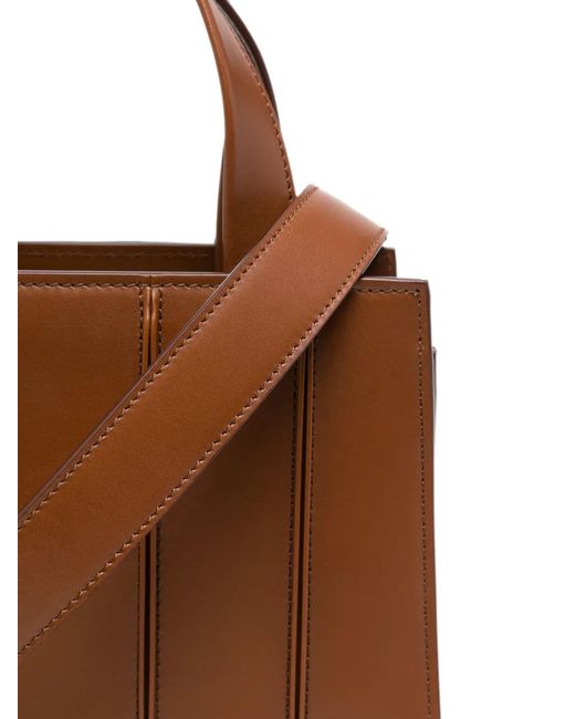 Max Mara Brown Whitney Leather Tote Bag