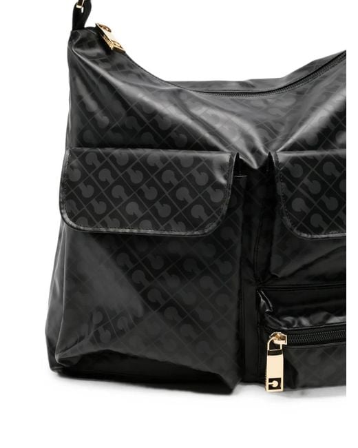 Gherardini Black Logo-Monogram Shoulder Bag