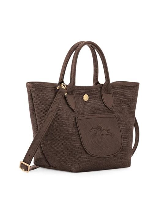 Longchamp Brown Le Pliage Woven-Effect Shoulder Bag