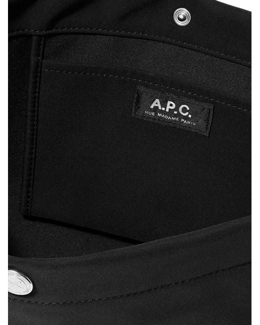A.P.C. Black Journal Shoulder Bag for men