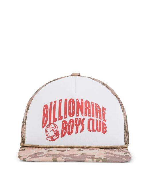 BBCICECREAM Red Logo-Print Camouflage-Pattern Trucker Hat for men