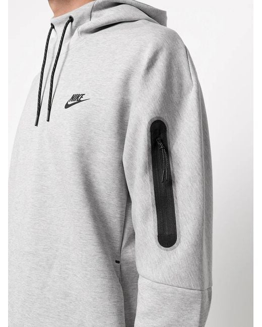 Nike Gray Logo-Print Hoodie for men