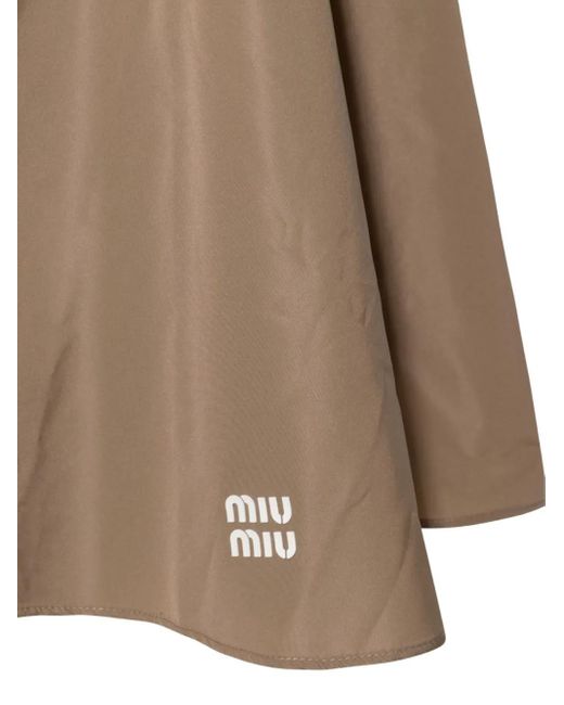 Miu Miu Brown Midirock mit Falten