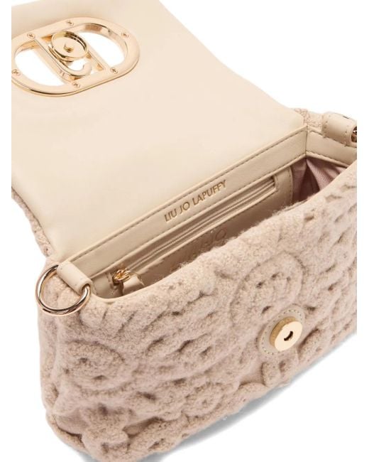Liu Jo Metallic Lapuffy Embroidered Chain-Strap Mini Bag