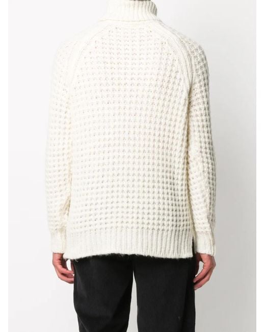 Roberto Collina Multicolor Waffle-Knit Roll-Neck Jumper for men