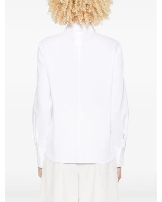 Max Mara White Badesse Long-Sleeve Shirt