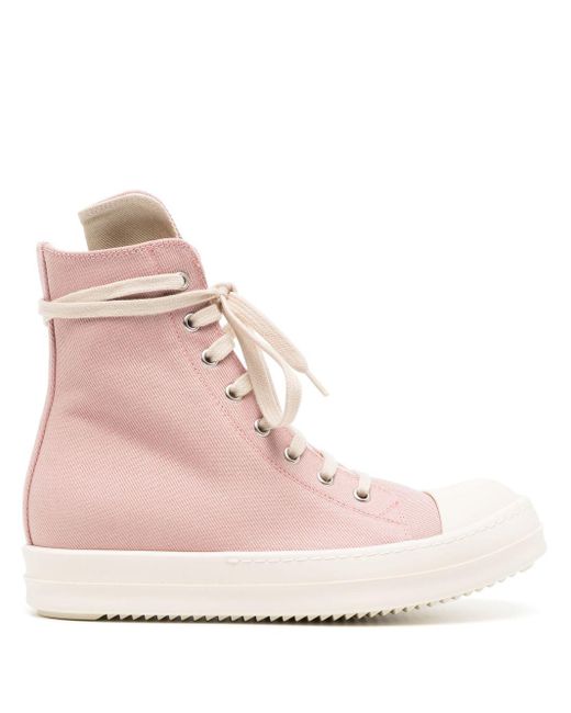 Rick Owens DRKSHDW Hightop Laceup Sneakers in Pink Lyst