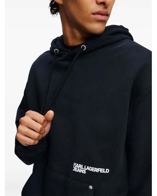 Karl Lagerfeld Hoodie Mit Grafischem Print in Blue für Herren