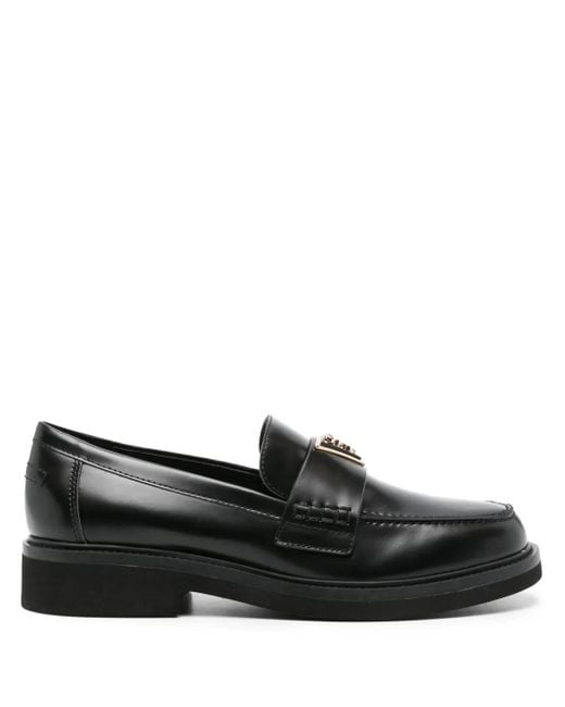 Guess Black Shatha Leather Loafers
