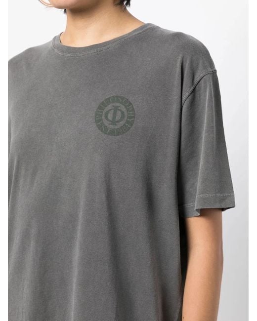 Philosophy Di Lorenzo Serafini Gray Logo-Print Short-Sleeved T-Shirt