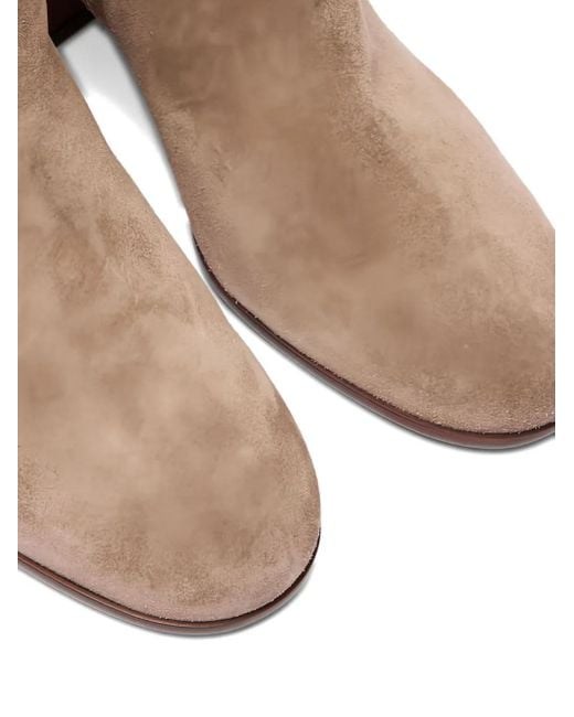 Casadei Brown 50Mm Muni Block-Heel Suede Boots