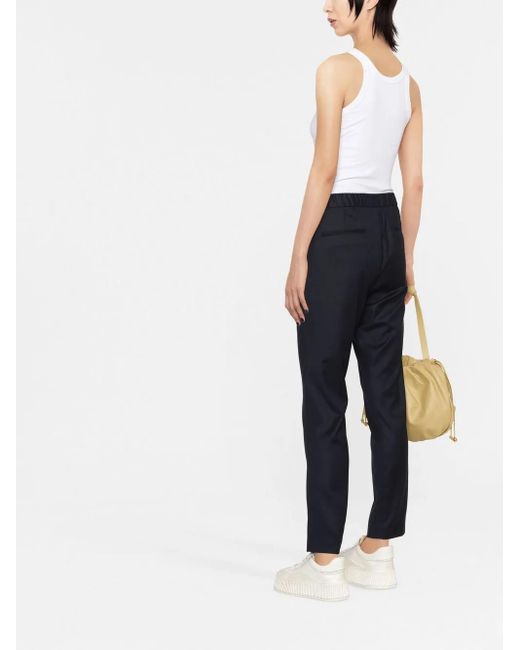 Fabiana Filippi Blue Drawstring Straight-Leg Trousers
