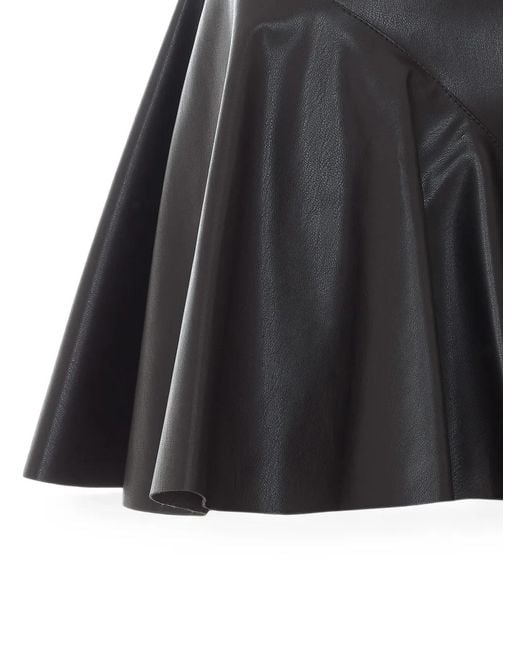 Aniye By Black Caly Faux-Leather Flared Mini Shorts