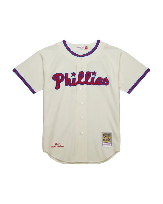 Mitchell & Ness Gray Mlb Phillies 1948 Richie Ashburn Shirt for men