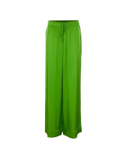 Essentiel Antwerp Green Julissa Elasticated Wide Trousers