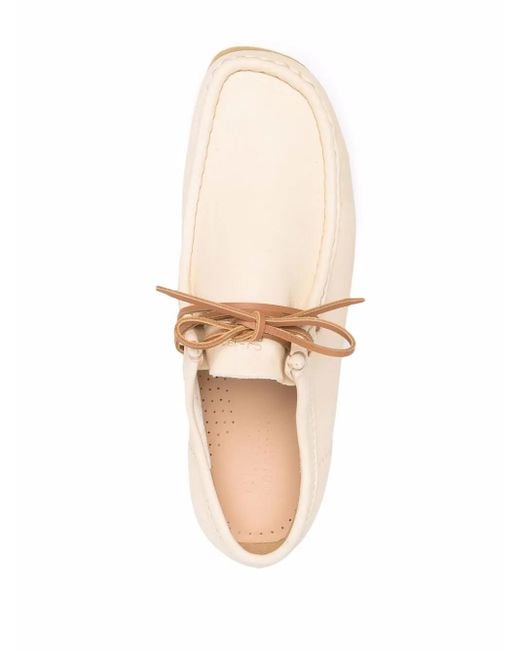 メンズ Clarks Wallabee レザーシューズ Natural
