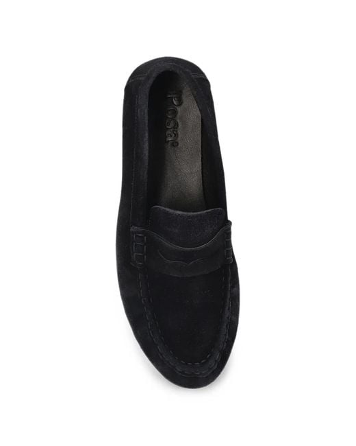 POSA Black Penny Suede Loafers